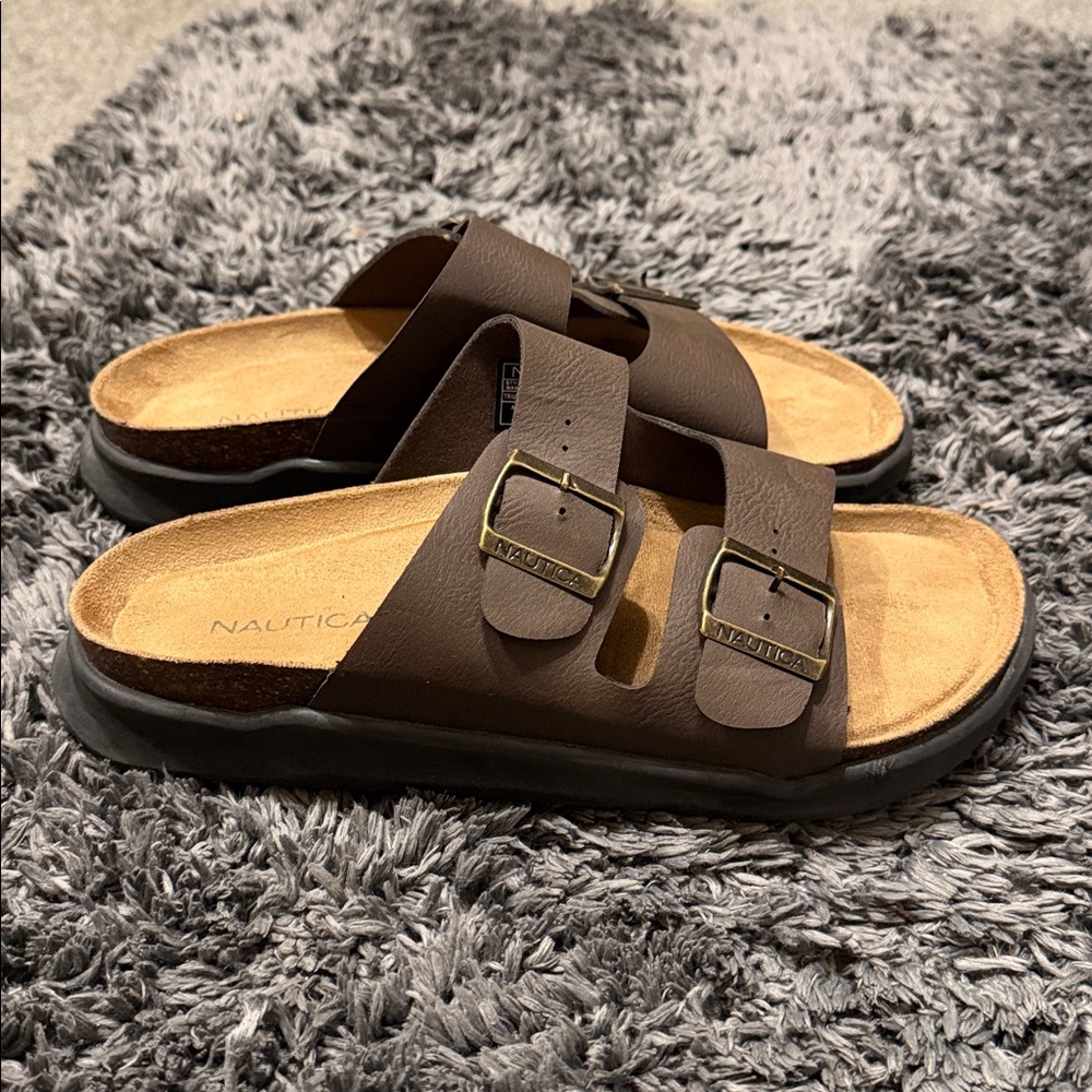 Nautica Triun Double Buckle Sandals sz 7